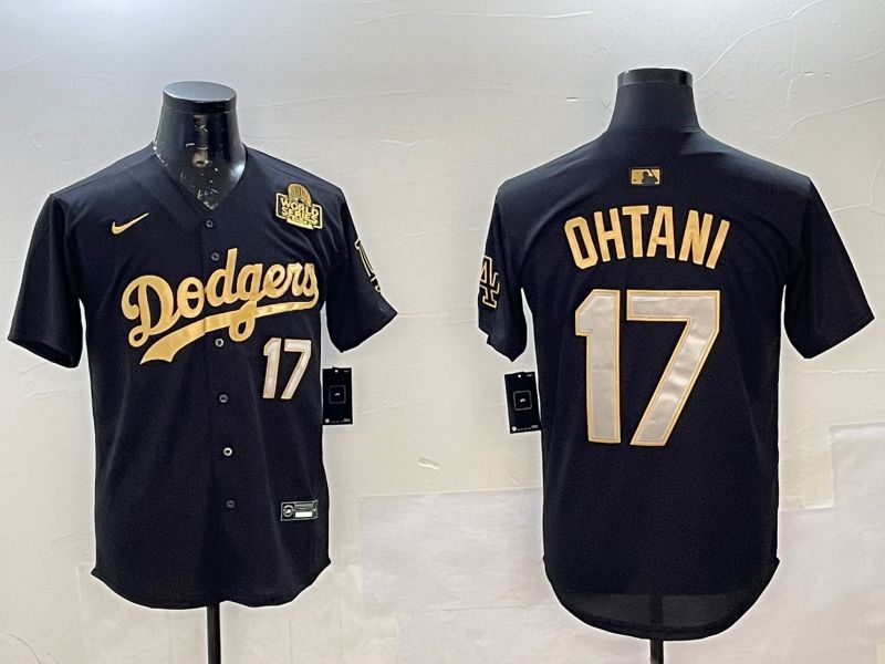 Men Los Angeles Dodgers #17 Ohtani Black Gold Game 2025 Nike MLB Jersey style 02253->los angeles dodgers->MLB Jersey
